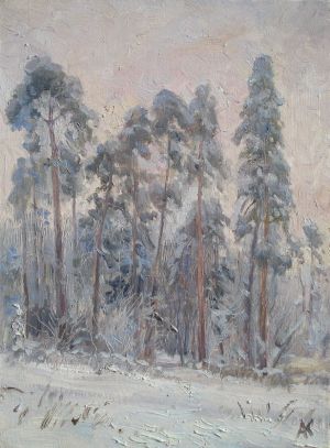 Painting, Realism - Izmailovsky forest. Winter