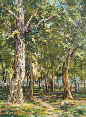 Painting, Landscape - Trees in Pavlino