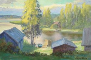 Painting, Landscape - Summer morning on Akademichka