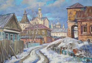 Painting, City landscape - Rostov the Great
