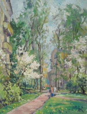 Painting, Realism - Spring on the 3rd Park