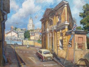 Painting, City landscape - Teterinsky Lane
