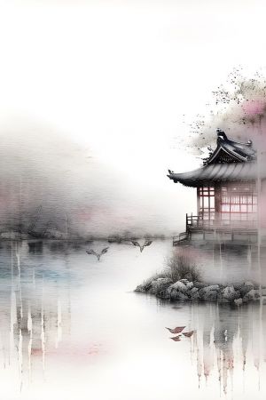 Painting, Landscape - Morning fog