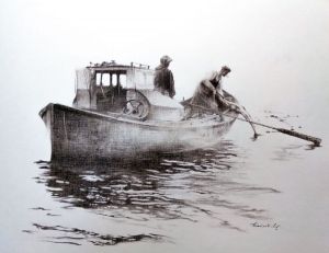 Graphics, Sepia - Fishermen