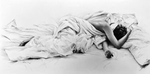Graphics, Figurative painting - Slumber in White