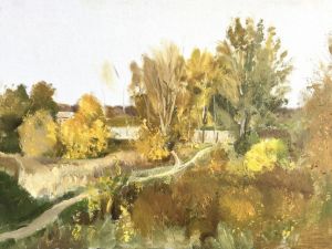 Painting, Landscape - Autumn sun