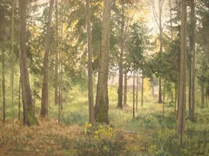 Painting, Landscape - Autumn forest