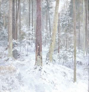 Painting, Landscape - First snow