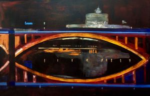 Painting, Expressionism - «Bridge number 3»