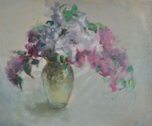 Painting, Still life - lilac bush