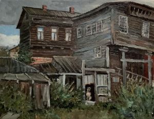 Painting, Realism - The old house