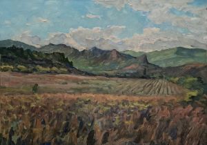Painting, Landscape - Shchebetovka Crimea