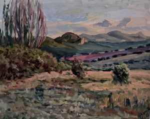 Painting, Landscape - Mountains of the Fox Bay