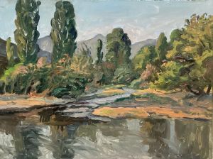 Painting, Realism - The Uskut River Crimea