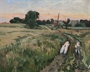Painting, Landscape - Makeevo Sunset