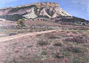 Painting, Realism - The rock of Crimea