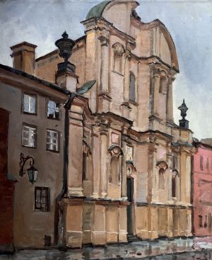 Painting, Realism - Warsaw Old Town