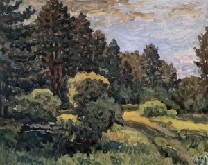 Painting, Landscape - Forest pond