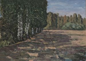 Painting, Landscape - Birches