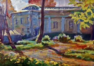 Painting, Landscape - estate - October