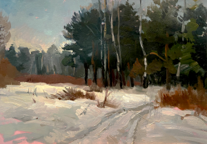 Painting, Landscape - winter park