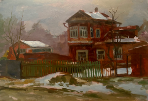 Painting, Landscape - Nikolskoye in winter