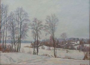 Painting, Landscape - Winter Landscape