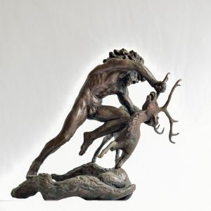 Sculpture, Mythological genre - Hercules and the Ceryneian Hind