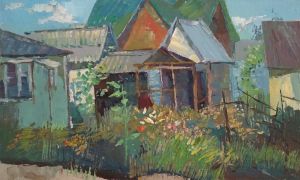 Painting, Impressionism - yard