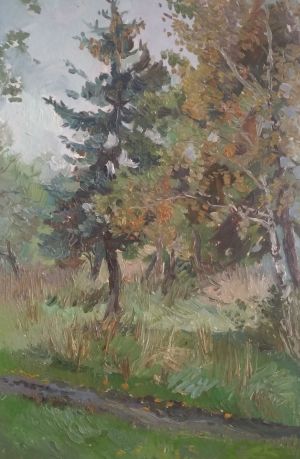 Painting, Landscape - Forest path