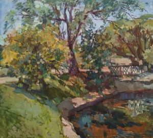 Painting, Landscape - In the Botanical Garden