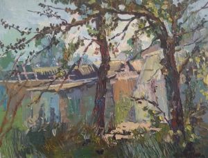 Painting, Landscape - Trees in the shade
