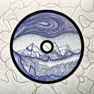 Graphics, Landscape - Indigo&#039; A1 Winter mountain landscape with northern lights