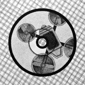 Graphics, Acrylic painting - Dron Quadcopter Airplane Black and White graphics