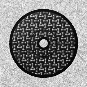 Graphics, Acrylic painting - Ribs Black and white three-dimensional graphics with ornaments