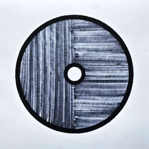 Graphics, Interior - Affliction' A2 Monochrome abstraction in the image of a vinyl record