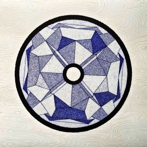 Graphics, Mythological genre - Indigo&#039; A4 Sharp-angled alien crystal