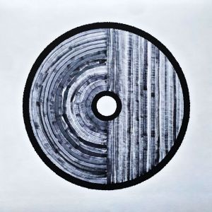 Graphics, Interior - Affliction' A3 Black and white marker graphics in the image of a vinyl record