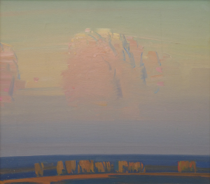 Painting, Landscape - Sunset. Clouds