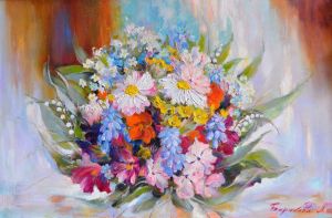 Painting, Still life - Spring bouquet