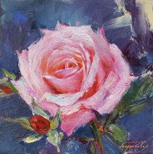 Painting, Still life - Rose