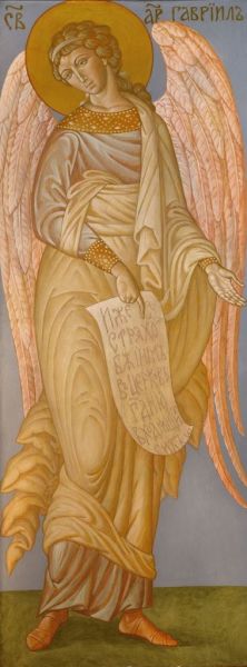 Painting, Religious genre - The fresco. Archangel Gabriel