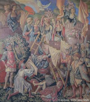 Painting, Romanticism - Storming the castle of love