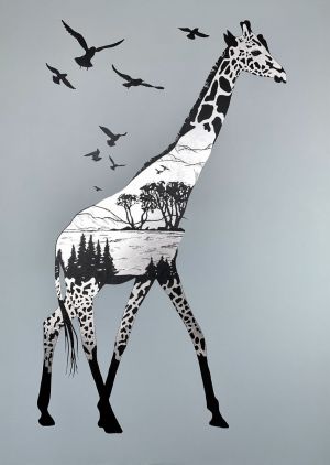 Painting, Interior - giraffe