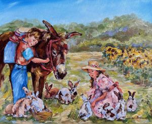 Painting, Animalistics - In the Farm