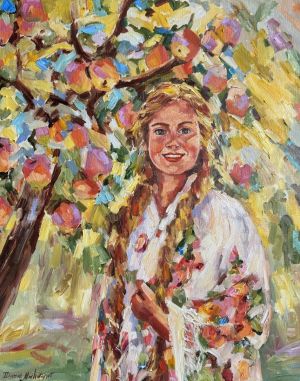 Painting, Portrait - Under the Apple Tree