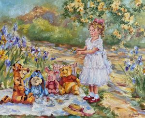 Painting, Plot-themed genre - Tea Party in the Garden