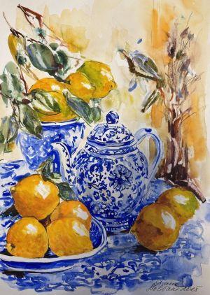 Painting, Impressionism - Tea Time