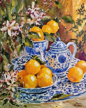 Painting, Still life - Limoni di Sicilia