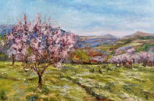 Painting, Landscape - Primavera in montagna